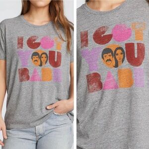 Chaser T-Shirt “I Got You Babe” Sonny & Cher Gray Color Retro Graphic SZ S